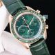 Swiss Replica Omega Speedmaster Moonwatch Rose Gold Green Leather Strap 42mm Watch (2)_th.jpg